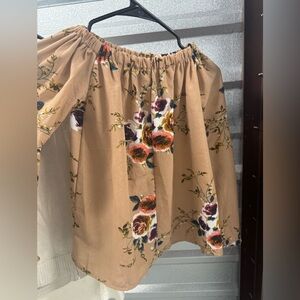 Off The Shoulder Floral Blouse